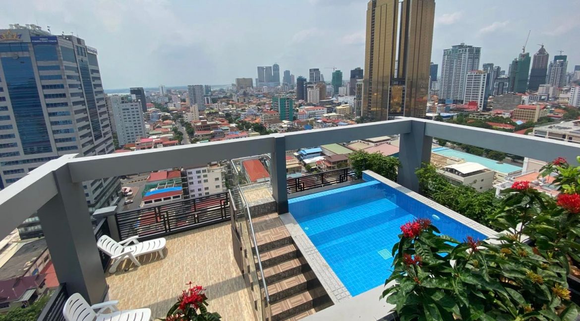 Swimming Pool with Two Bedrooms Apartment for Rent In Khan 7 Makara (12)