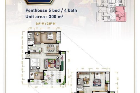 Special Penthouse 5 Bedrooms for Rent In BKK1 (9)